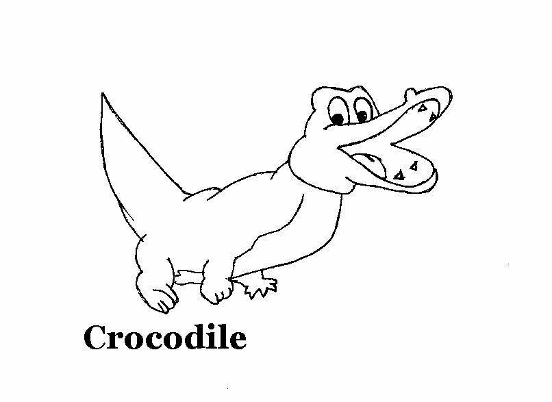 Dibujo para colorear: Cocodrilo (Animales) #4933 - Dibujos para Colorear e Imprimir Gratis