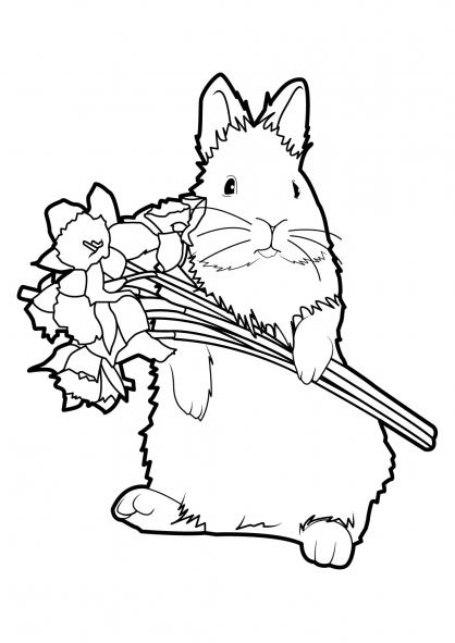 Dibujo para colorear: Conejo (Animales) #9575 - Dibujos para Colorear e Imprimir Gratis