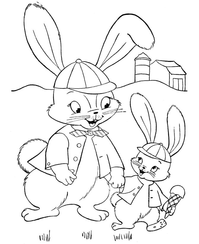 Dibujo para colorear: Conejo (Animales) #9596 - Dibujos para Colorear e Imprimir Gratis