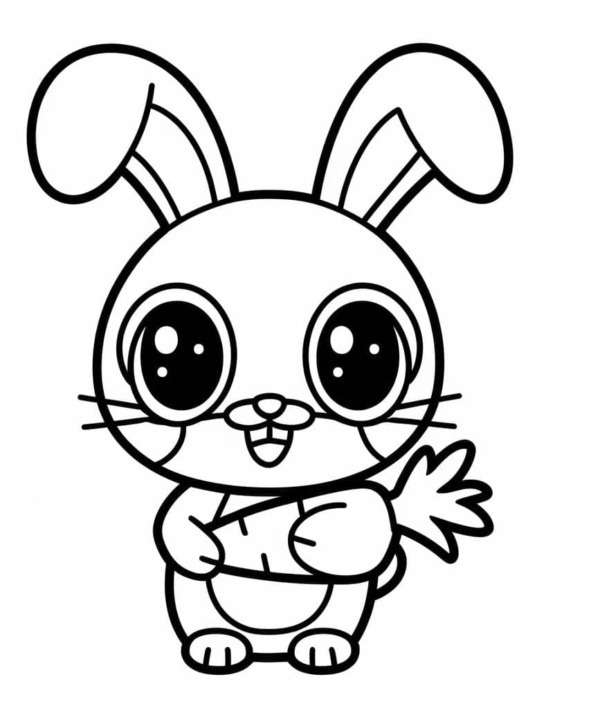 Dibujo gratuito Conejo Kawaii #219194 de la coleccion Animales para imprimir