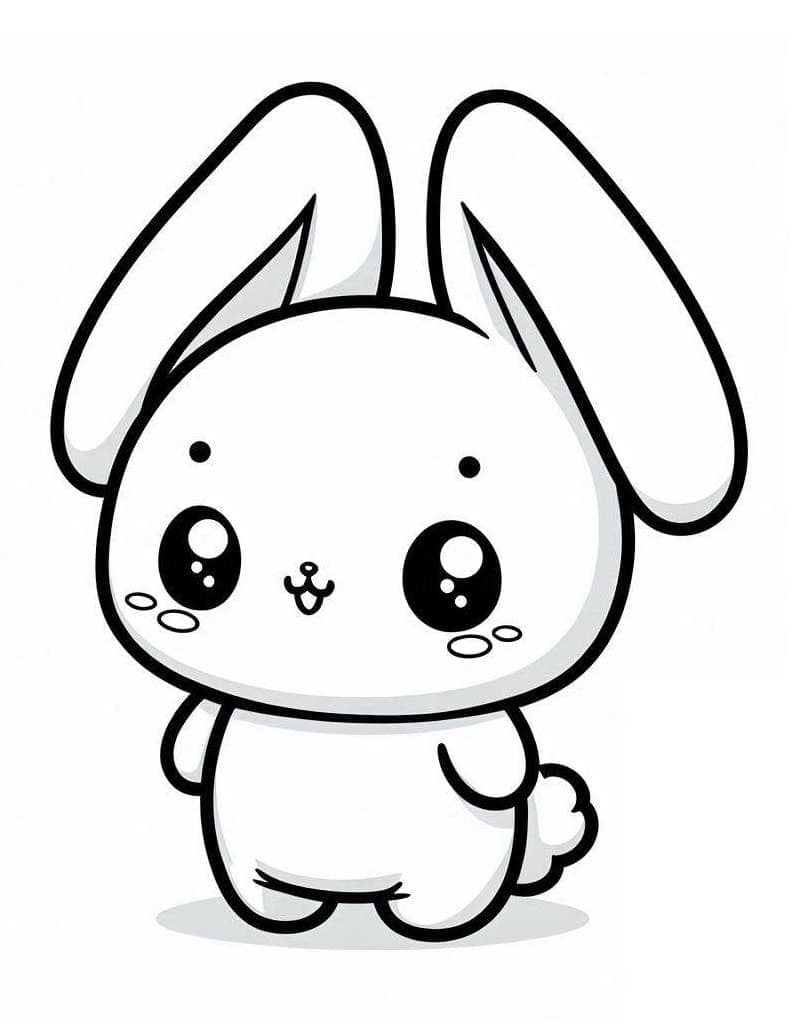Dibujo gratuito Conejo Kawaii #219203 de la coleccion Animales para imprimir