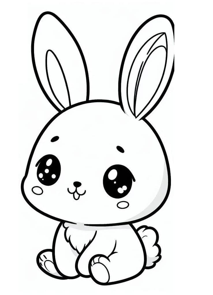 Dibujo gratuito Conejo Kawaii #219205 de la coleccion Animales para imprimir