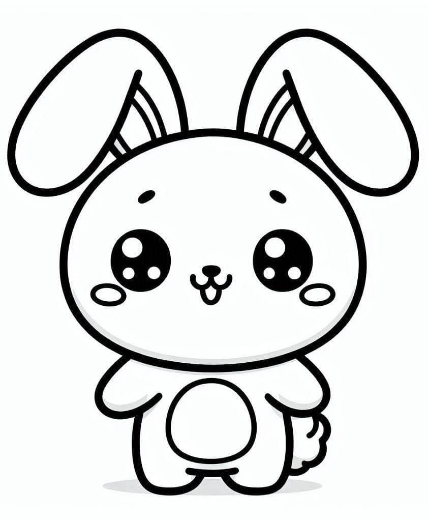 Dibujo gratuito Conejo Kawaii #219210 de la coleccion Animales para imprimir