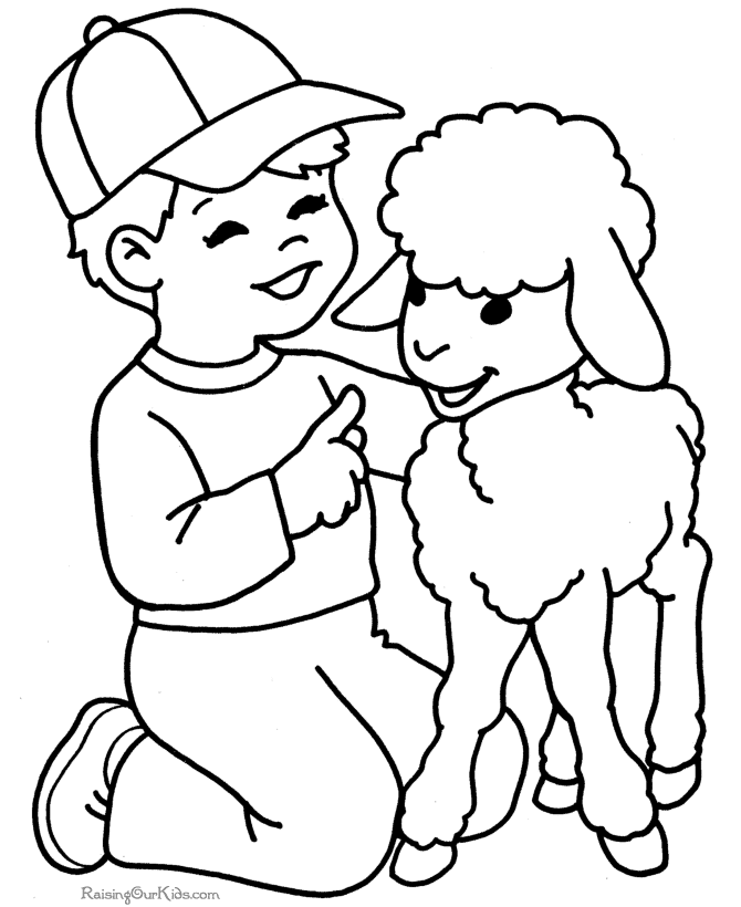 Dibujo para colorear: Cordero (Animales) #202 - Dibujos para Colorear e Imprimir Gratis
