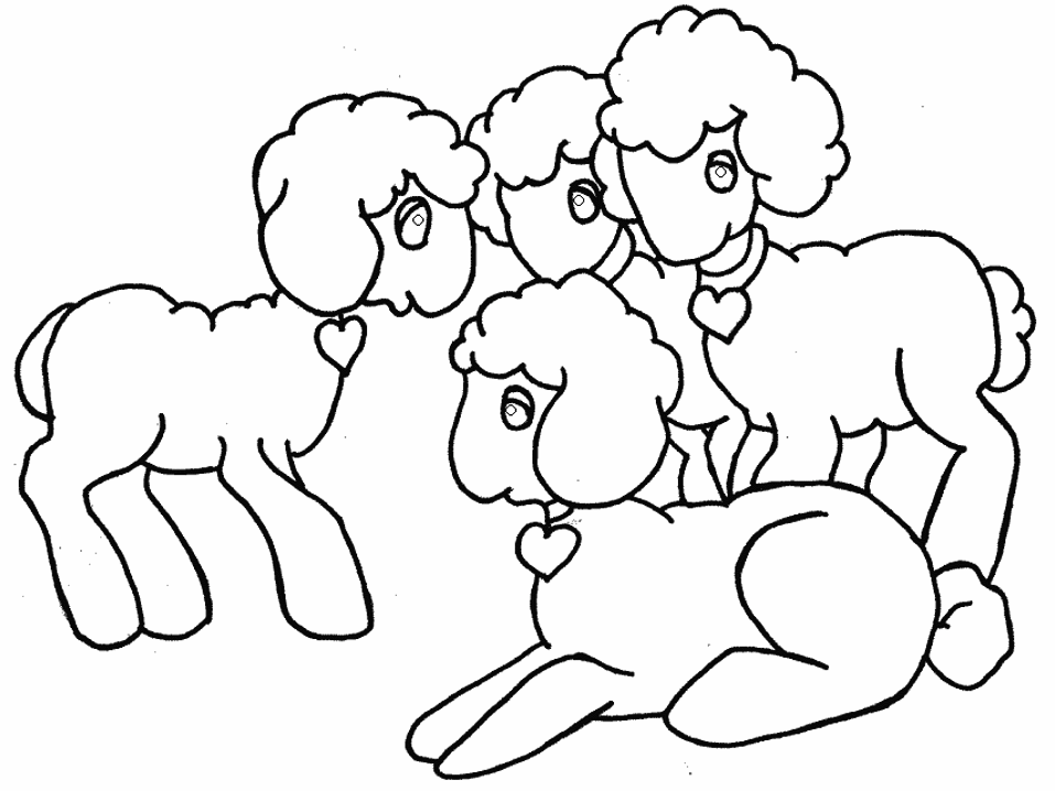 Dibujo para colorear: Cordero (Animales) #205 - Dibujos para Colorear e Imprimir Gratis