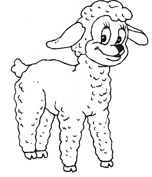 Dibujo para colorear: Cordero (Animales) #239 - Dibujos para Colorear e Imprimir Gratis
