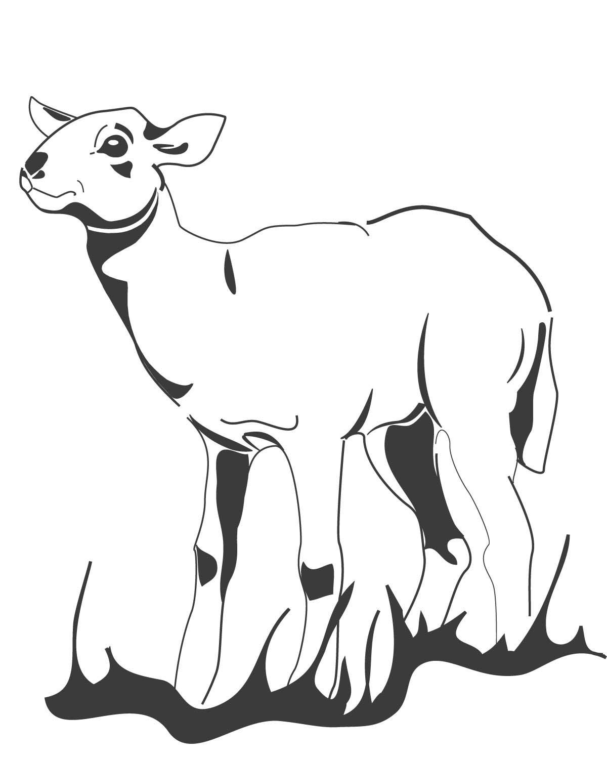 Dibujo para colorear: Cordero (Animales) #245 - Dibujos para Colorear e Imprimir Gratis