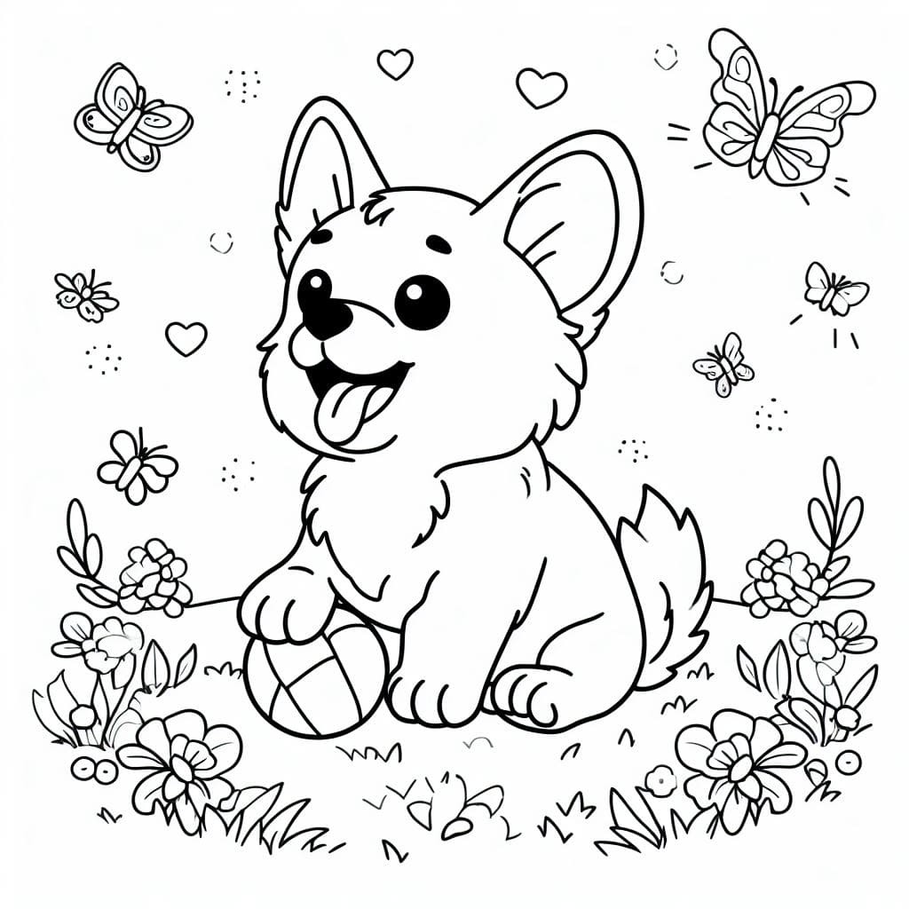 Dibujo gratuito Corgi #220792 de la coleccion Animales para imprimir