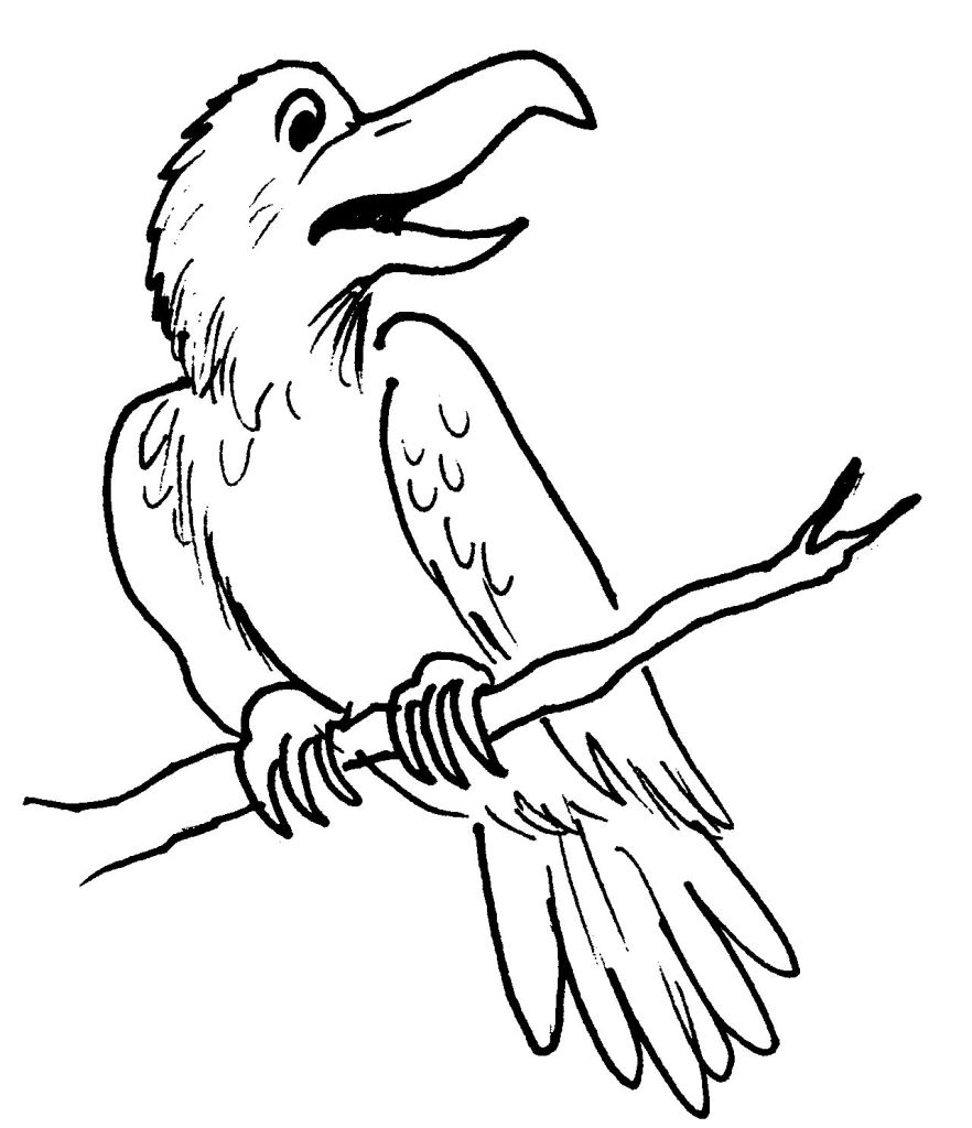 Dibujo para colorear: Cuervo (Animales) #4292 - Dibujos para Colorear e Imprimir Gratis