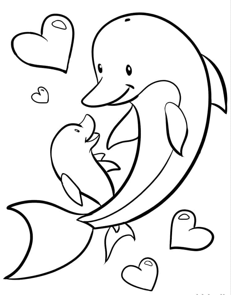 Dibujo gratuito Delfín #182753 de la coleccion Animales para imprimir