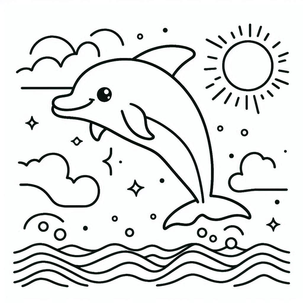 Dibujo gratuito Delfín #217220 de la coleccion Animales para imprimir