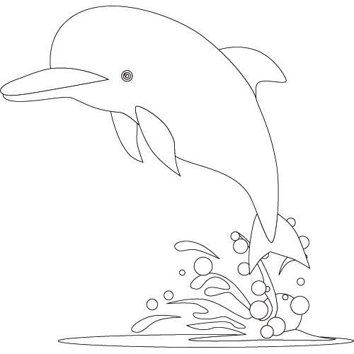 Dibujo para colorear: Delfín (Animales) #5143 - Dibujos para Colorear e Imprimir Gratis