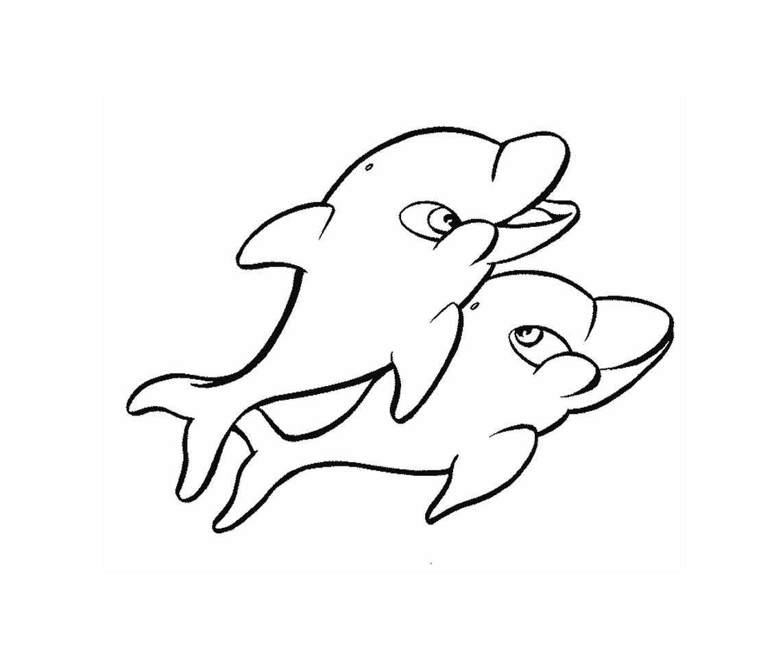 Dibujo para colorear: Delfín (Animales) #5176 - Dibujos para Colorear e Imprimir Gratis