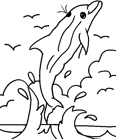 Dibujo para colorear: Delfín (Animales) #5199 - Dibujos para Colorear e Imprimir Gratis