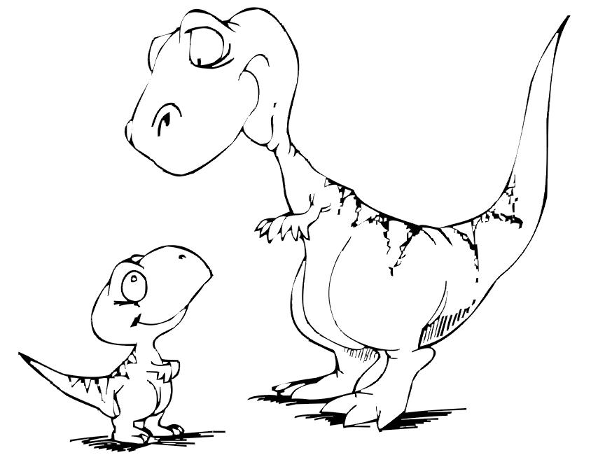 Dibujo para colorear: Dinosaurio (Animales) #5489 - Dibujos para Colorear e Imprimir Gratis