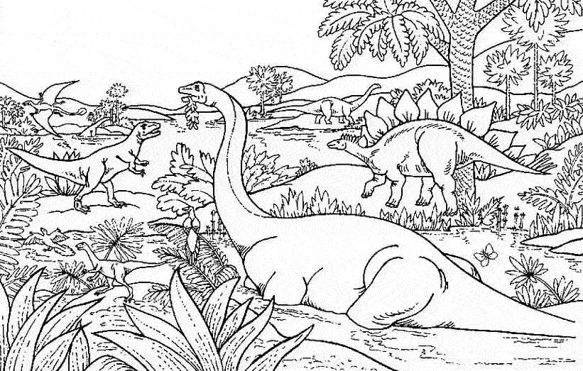Dibujo para colorear: Dinosaurio (Animales) #5495 - Dibujos para Colorear e Imprimir Gratis