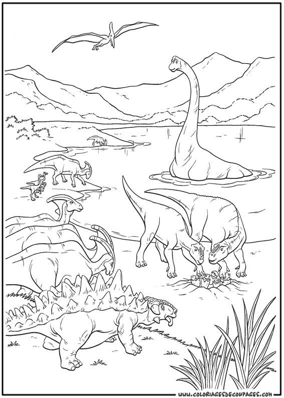 Dibujo para colorear: Dinosaurio (Animales) #5522 - Dibujos para Colorear e Imprimir Gratis