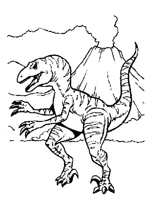 Dibujo para colorear: Dinosaurio (Animales) #5531 - Dibujos para Colorear e Imprimir Gratis