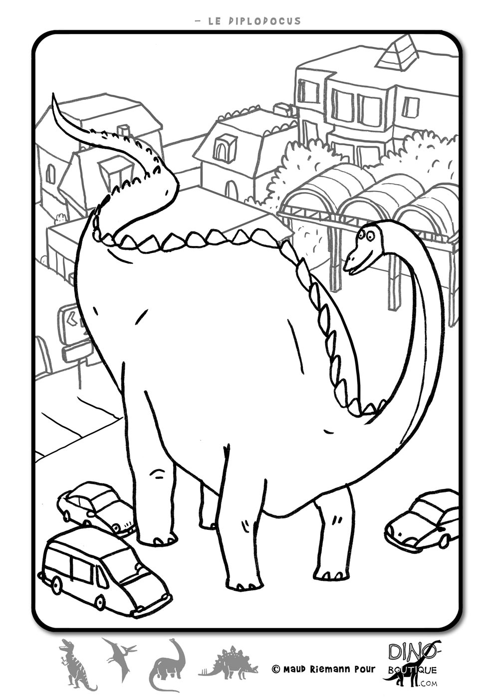 Dibujo para colorear: Dinosaurio (Animales) #5564 - Dibujos para Colorear e Imprimir Gratis