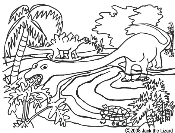 Dibujo para colorear: Dinosaurio (Animales) #5595 - Dibujos para Colorear e Imprimir Gratis