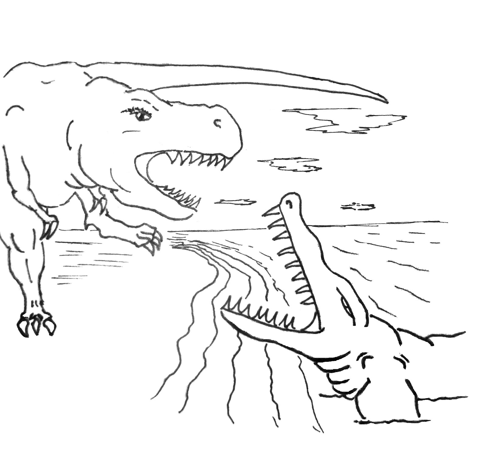 Dibujo para colorear: Dinosaurio (Animales) #5598 - Dibujos para Colorear e Imprimir Gratis