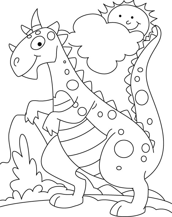 Dibujo para colorear: Dinosaurio (Animales) #5610 - Dibujos para Colorear e Imprimir Gratis