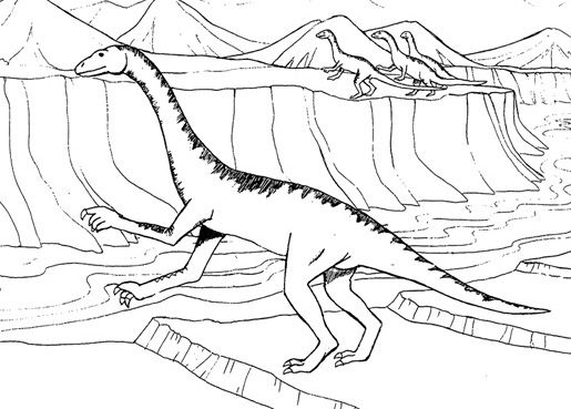 Dibujo para colorear: Dinosaurio (Animales) #5661 - Dibujos para Colorear e Imprimir Gratis