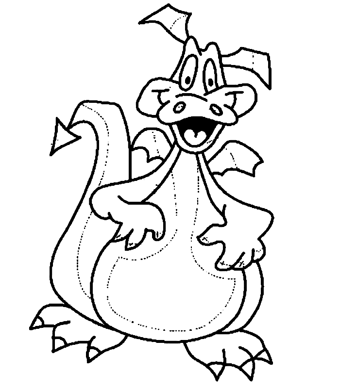 Dibujo para colorear: Dragón (Animales) #5746 - Dibujos para Colorear e Imprimir Gratis