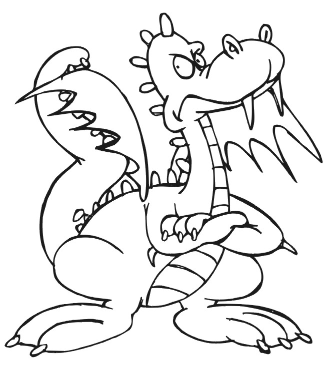 Dibujo para colorear: Dragón (Animales) #5748 - Dibujos para Colorear e Imprimir Gratis