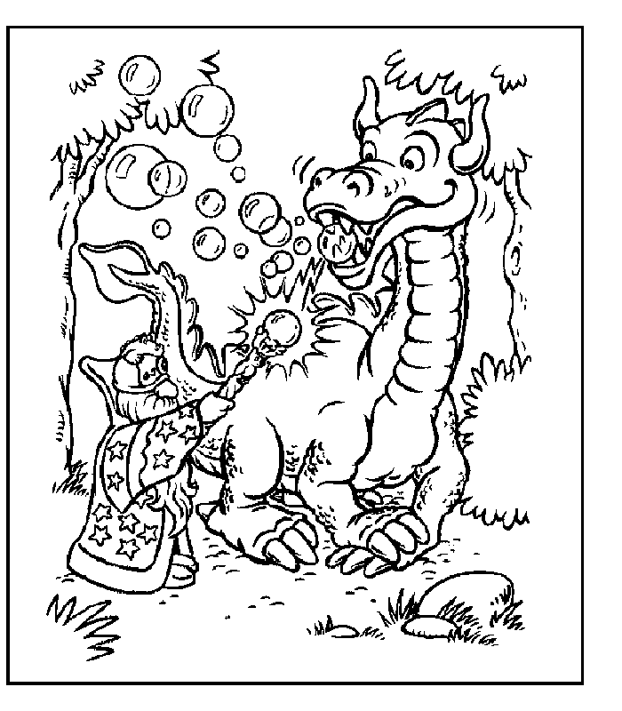 Dibujo para colorear: Dragón (Animales) #5781 - Dibujos para Colorear e Imprimir Gratis