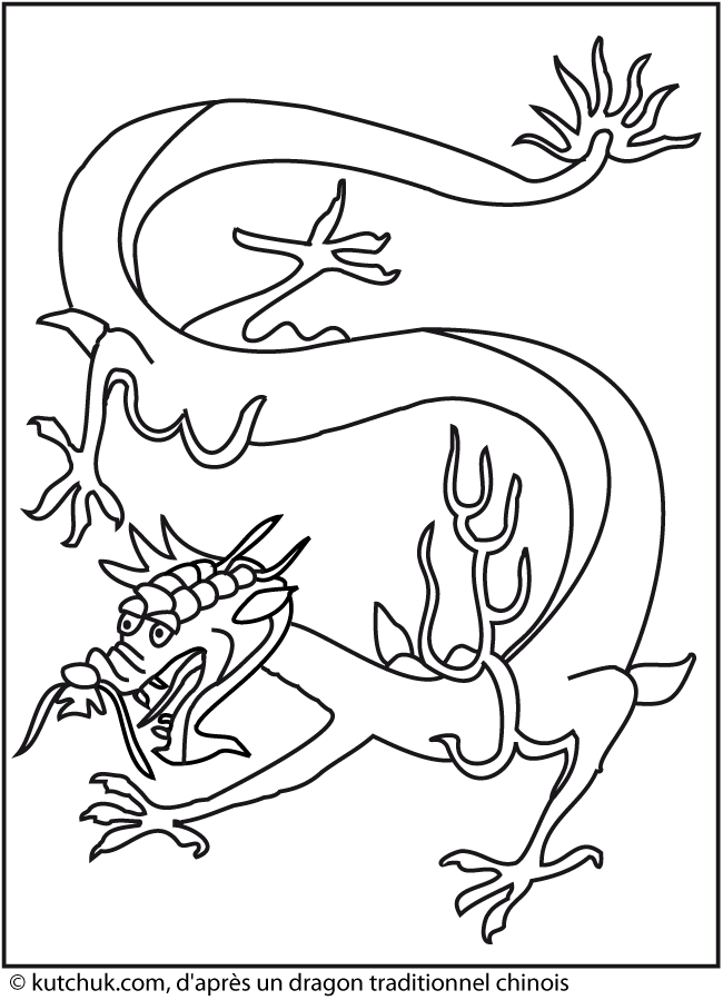 Dibujo para colorear: Dragón (Animales) #5810 - Dibujos para Colorear e Imprimir Gratis