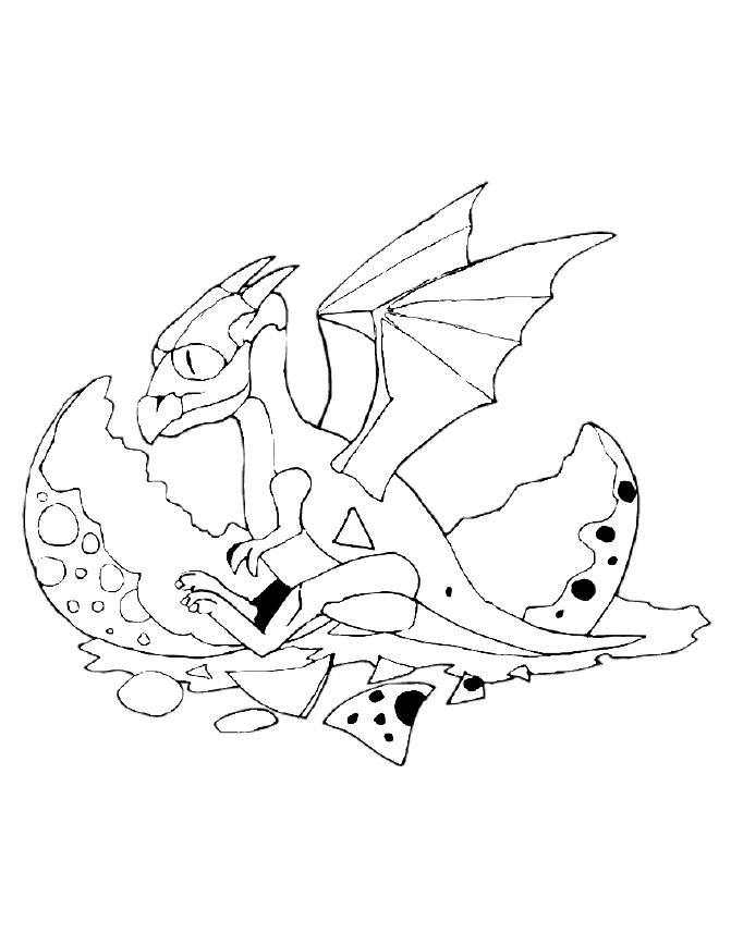 Dibujo para colorear: Dragón (Animales) #5852 - Dibujos para Colorear e Imprimir Gratis