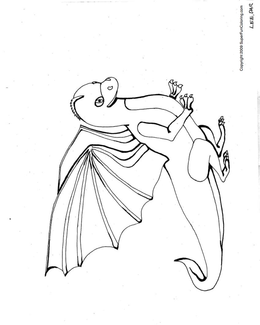 Dibujo para colorear: Dragón (Animales) #5889 - Dibujos para Colorear e Imprimir Gratis