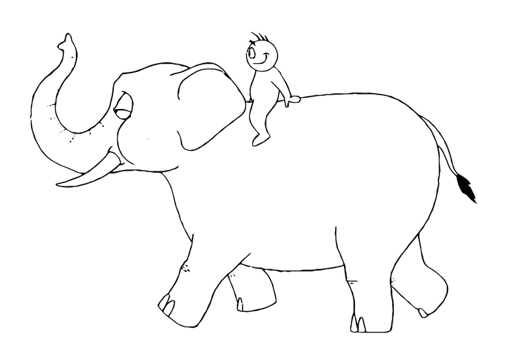 Dibujo para colorear: Elefante (Animales) #6411 - Dibujos para Colorear e Imprimir Gratis