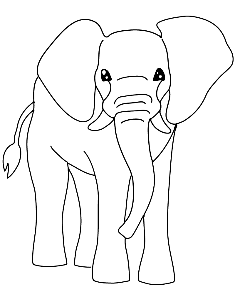 Dibujo para colorear: Elefante (Animales) #6421 - Dibujos para Colorear e Imprimir Gratis