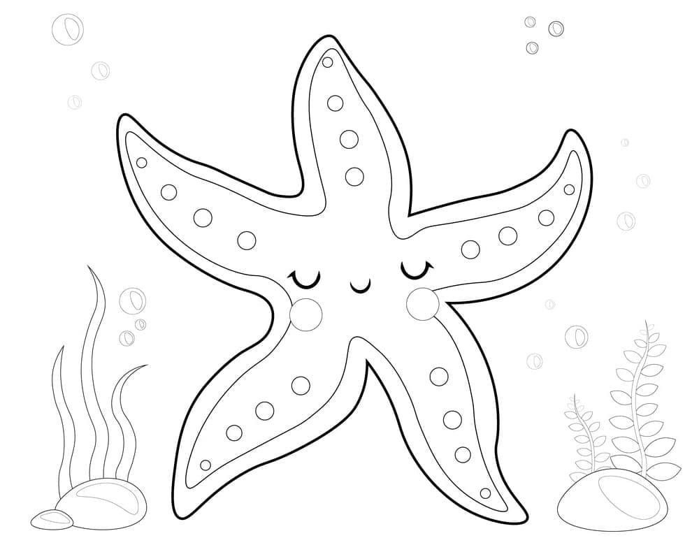 Dibujo gratuito Estrella de Mar #187166 de la coleccion Animales para imprimir
