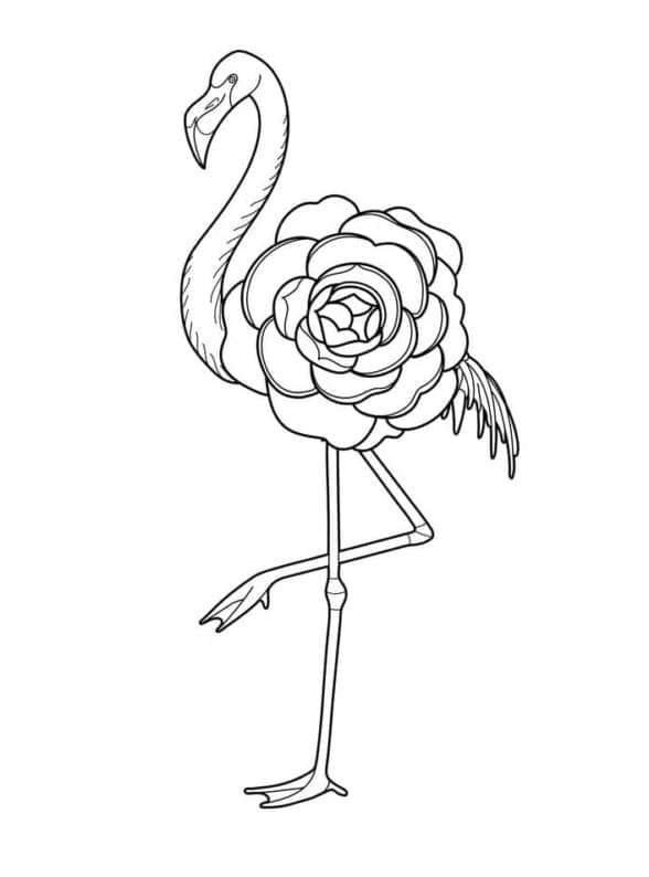 Dibujo gratuito Flamenco Rosa #198778 de la coleccion Animales para imprimir