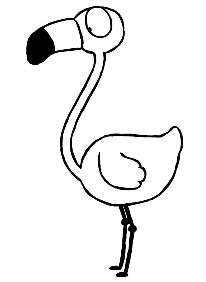 Dibujo gratuito Flamenco Rosa #198796 de la coleccion Animales para imprimir