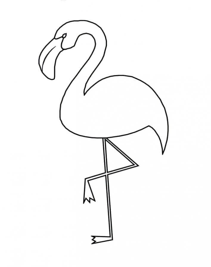 Dibujo gratuito Flamenco Rosa #198801 de la coleccion Animales para imprimir