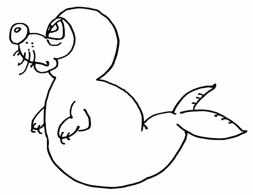 Dibujo gratuito Foca #16278 de la coleccion Animales para imprimir