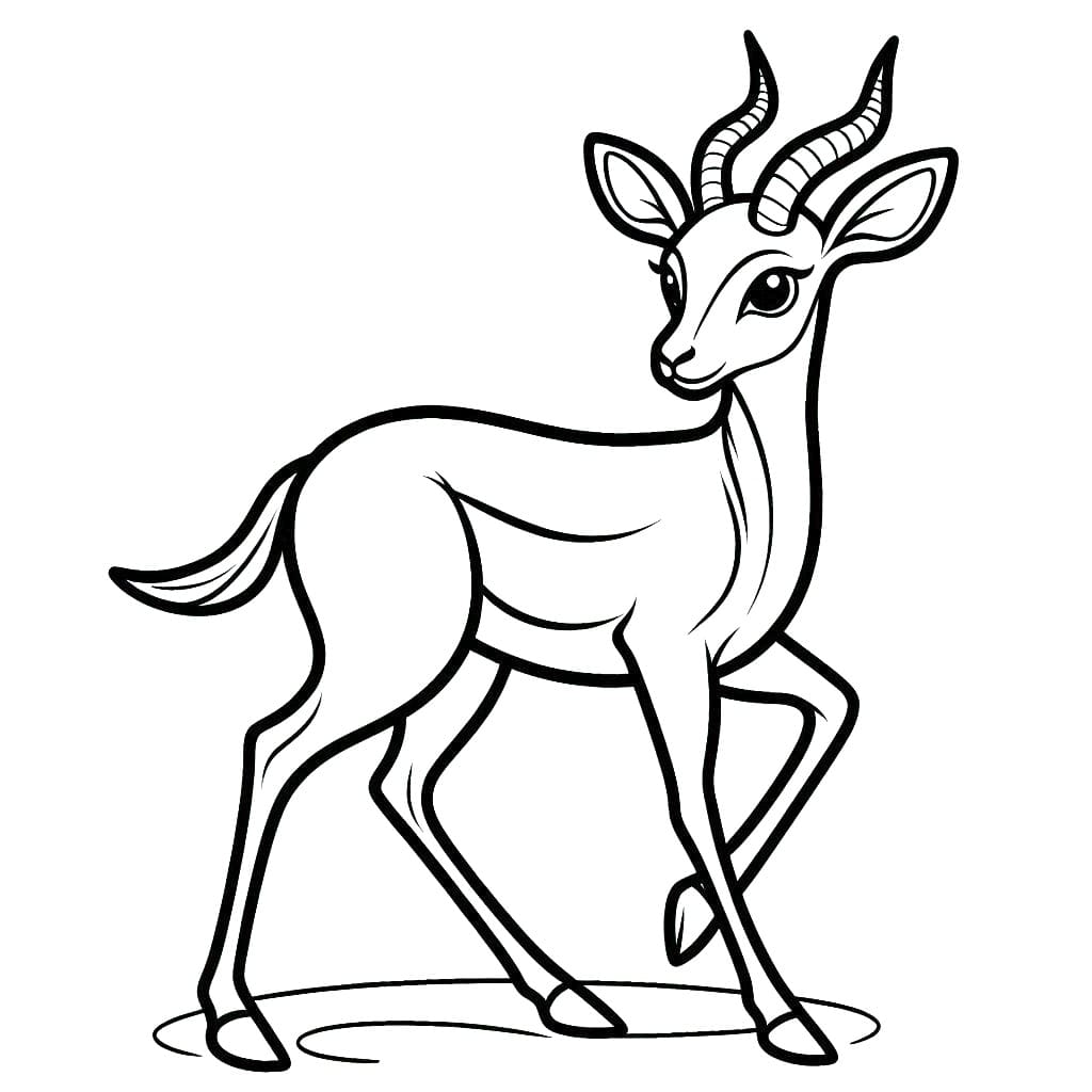 Dibujo gratuito Gacela #219880 de la coleccion Animales para imprimir
