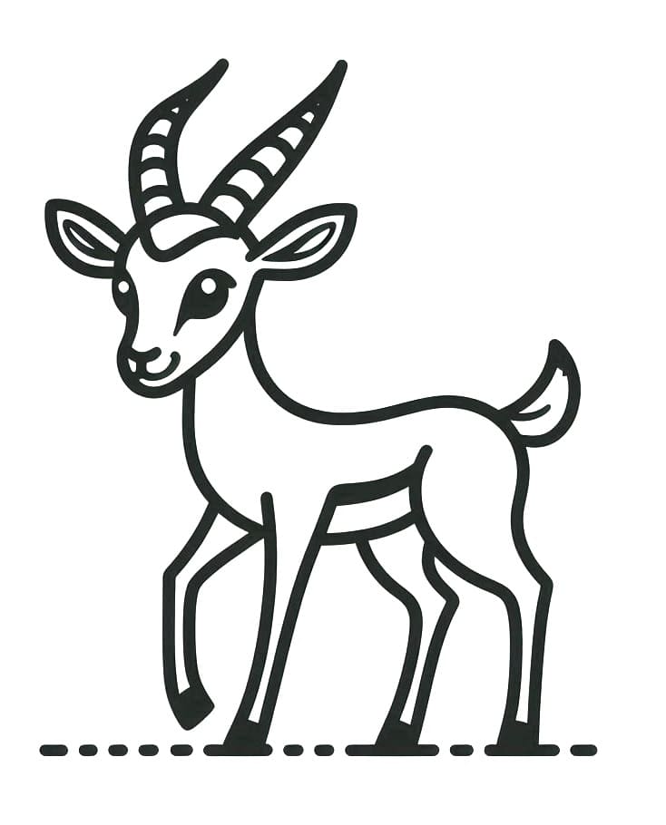 Dibujo para colorear: Gacela (Animales) #219886 - Dibujos para Colorear e Imprimir Gratis