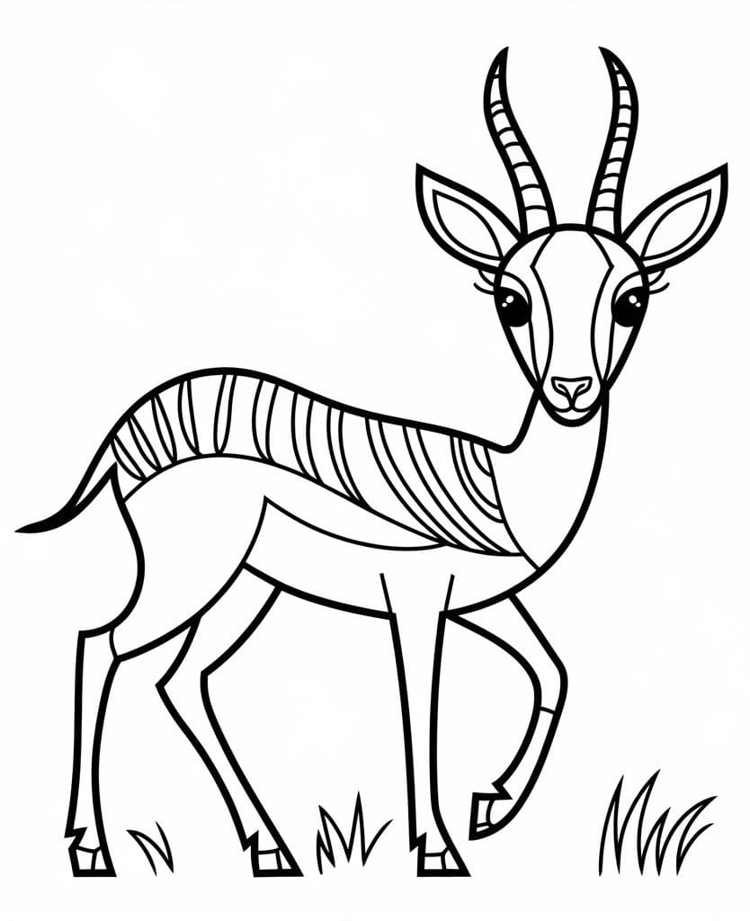 Dibujo gratuito Gacela #219890 de la coleccion Animales para imprimir