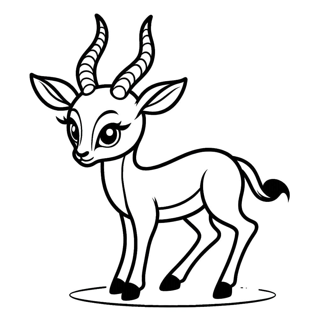 Dibujo gratuito Gacela #219896 de la coleccion Animales para imprimir