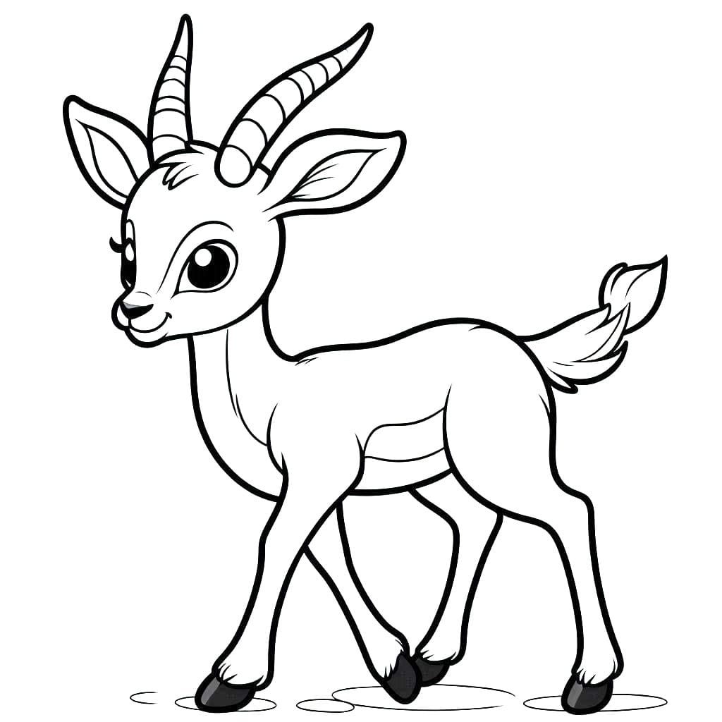 Dibujo para colorear: Gacela (Animales) #219900 - Dibujos para Colorear e Imprimir Gratis