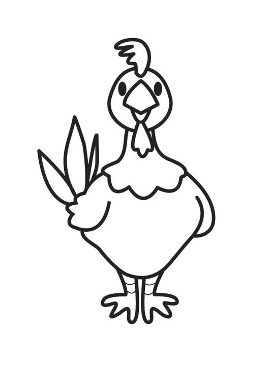 Dibujo para colorear: Gallina (Animales) #17458 - Dibujos para Colorear e Imprimir Gratis