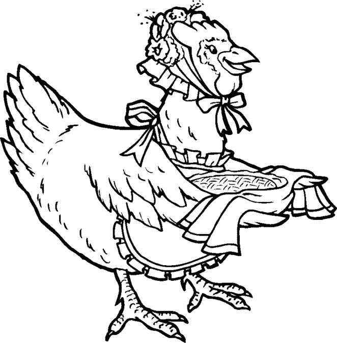 Dibujo para colorear: Gallina (Animales) #17495 - Dibujos para Colorear e Imprimir Gratis