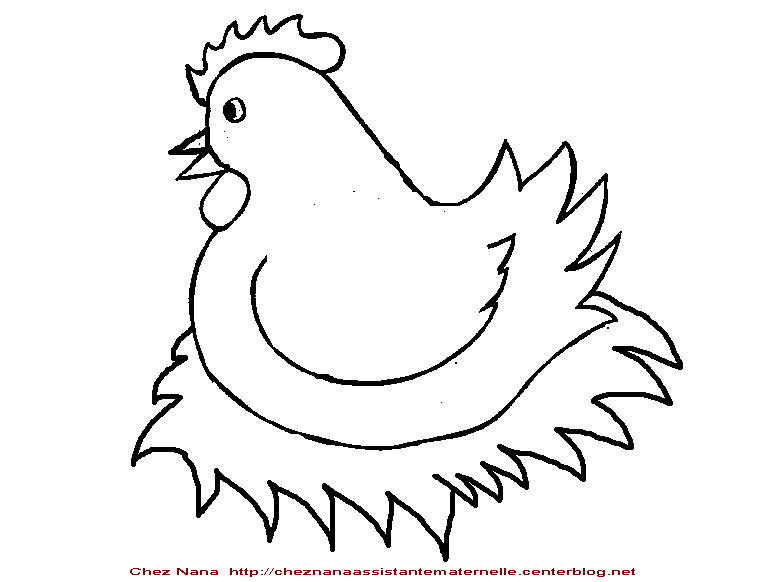Dibujo para colorear: Gallina (Animales) #17498 - Dibujos para Colorear e Imprimir Gratis