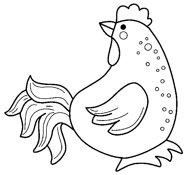 Dibujo para colorear: Gallina (Animales) #17522 - Dibujos para Colorear e Imprimir Gratis