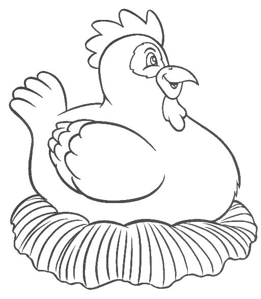 Dibujo para colorear: Gallina (Animales) #17579 - Dibujos para Colorear e Imprimir Gratis